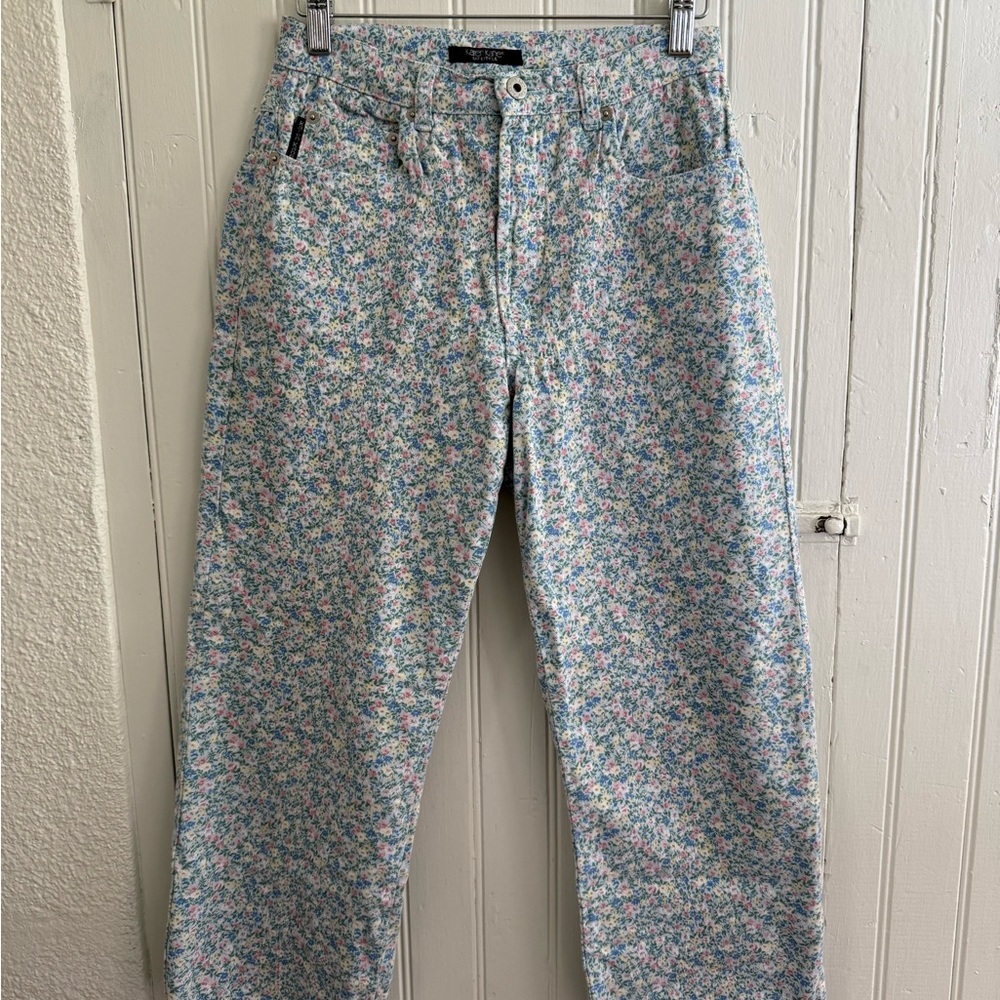 Vintage 90s Karen Kane Floral Print High-Rise Jeans